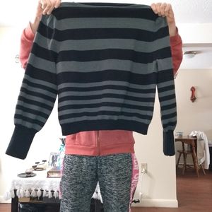LuLaRoe ladies black/gray striped sweater 3XL